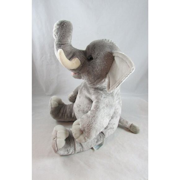 Build A Bear Gray Elephant Stuffed Plush Animal Makes Giggle Sounds Retired BAB - Picture 5 of 10